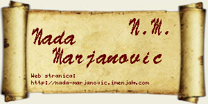 Nada Marjanović vizit kartica